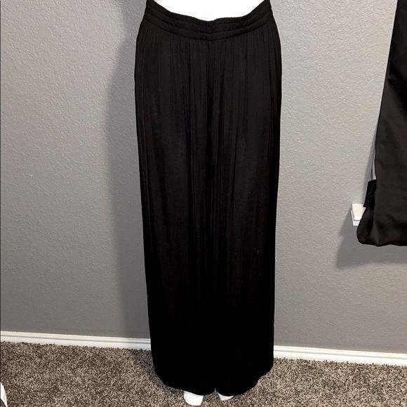 Zara Black Wide-Leg Women's Pants - Picture 1 of 4